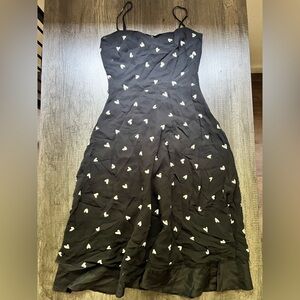 Black Heart Print Dress